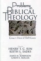 Problems in Biblical Theology