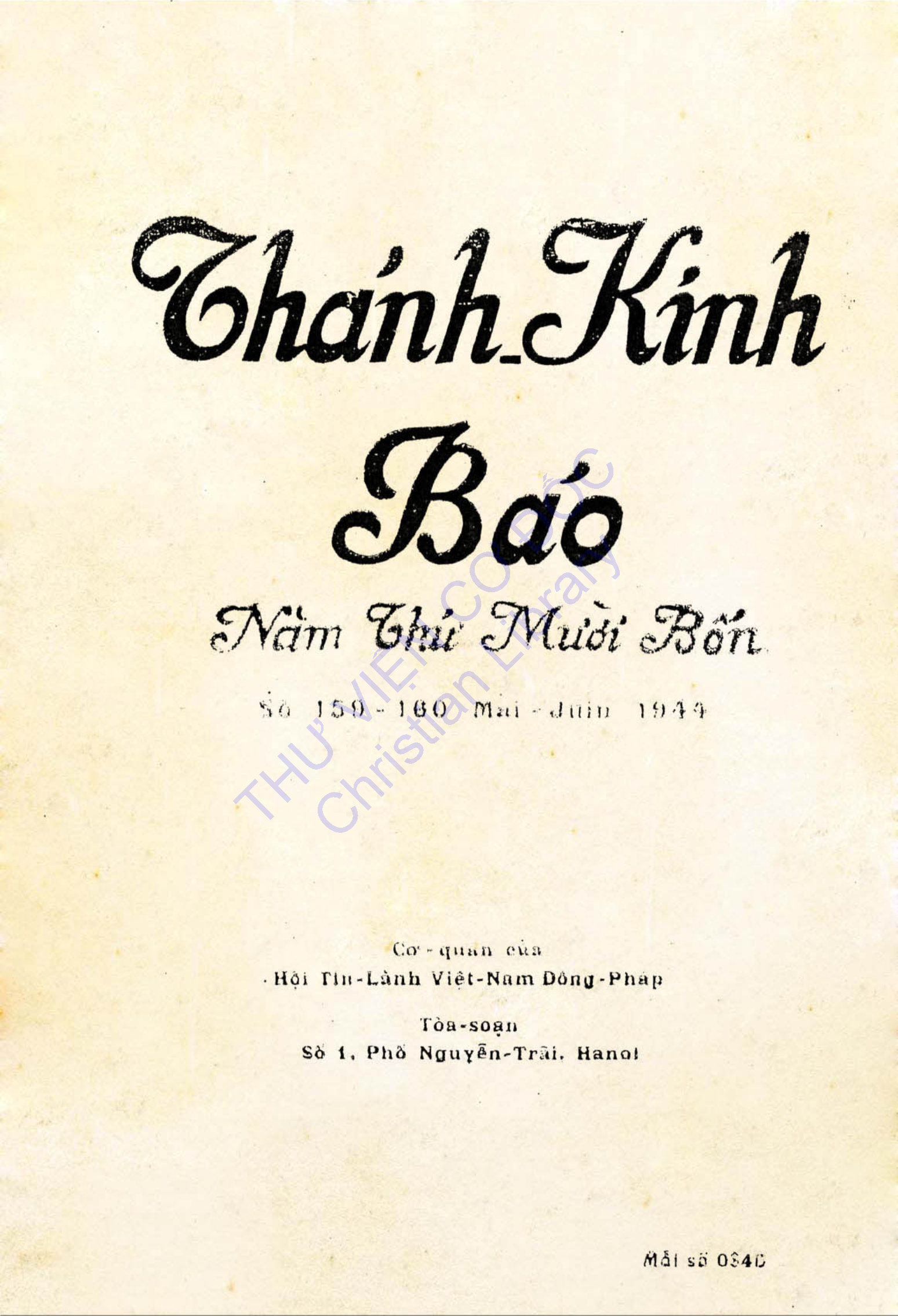 Thánh Kinh Báo 159-160