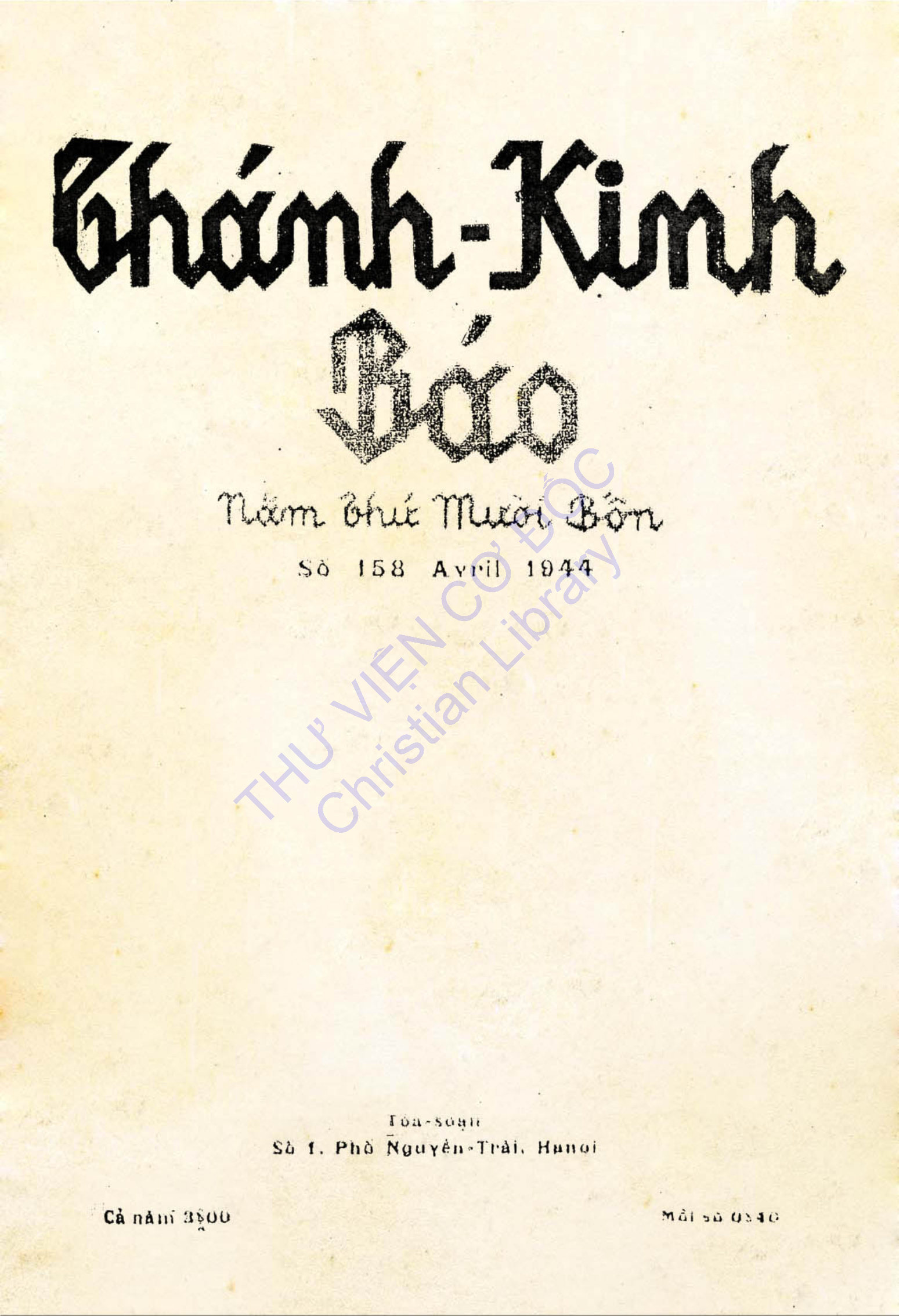 Thánh Kinh Báo 158